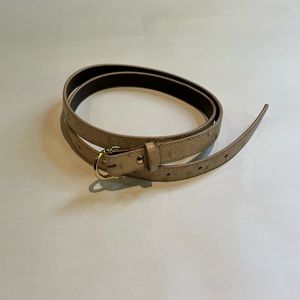 J. Crew Cream Skinny Leather Belt